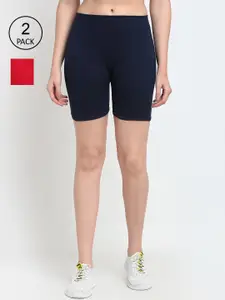 Jinfo Women Pack Of 2 Cycling Sports Shorts