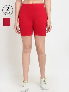 Jinfo Women Red Cycling Sports Shorts