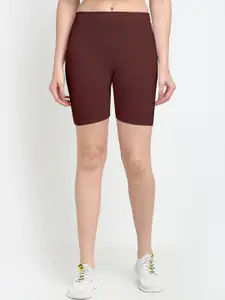 Jinfo Women Brown Cycling Sports Shorts