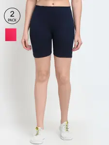 Jinfo Women Pack Of 2 Cycling Sports Shorts