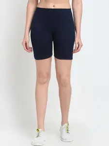 Jinfo Women Navy Blue Cycling Sports Shorts