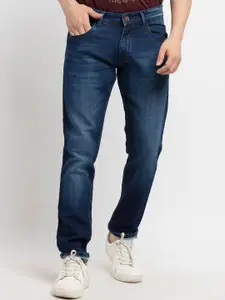 Status Quo Men Navy Blue Slim Fit Light Fade Stretchable Jeans