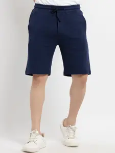 Status Quo Men Navy Blue Cotton Shorts