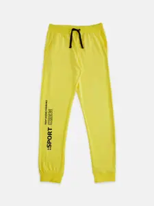 Pantaloons Junior Boy's Yellow Solid Track Pants
