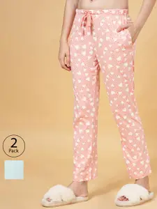Dreamz by Pantaloons Women Pack Of 2 Printed Cotton Lounge Pants