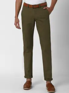 Van Heusen Sport Men Olive Green Slim Fit Trousers