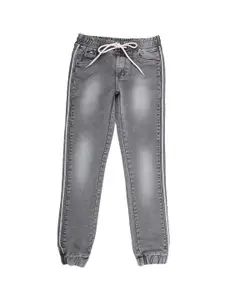 V-Mart Boys Grey Heavy Fade Stretchable Jeans