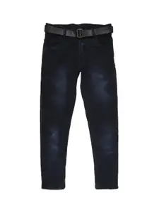 V-Mart Boys Black Light Fade Stretchable Jeans