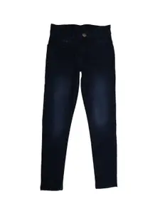 V-Mart Boys Navy Blue Light Fade Stretchable Jeans