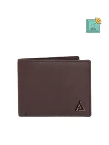 AVOLT Men Brown Leather Two Fold Wallet