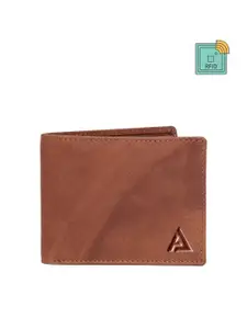 AVOLT Men Tan Leather Two Fold Wallet