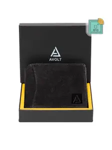 AVOLT Men Brown Leather Two Fold Wallet