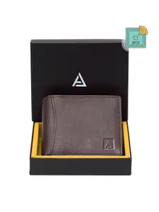 AVOLT Men Brown Leather Two Fold Wallet