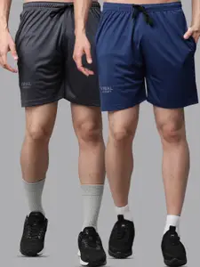 VIMAL JONNEY Men Blue & Grey Pack of 2 Training or Gym Sports Shorts