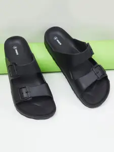 max Men Black PU Comfort Sandals