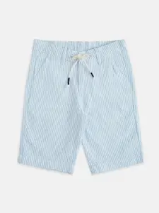Pantaloons Junior Boys Blue Striped Shorts