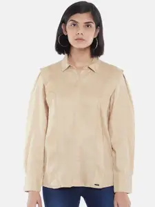 SF JEANS by Pantaloons Women Beige Casual Shirt