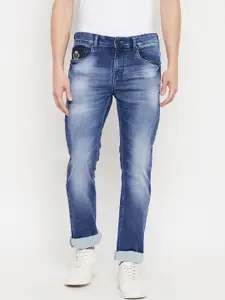 Duke Men Blue Slim Fit Heavy Fade Stretchable Jeans