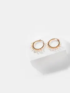 SHAYA Gold-Toned Contemporary Hoop Earrings