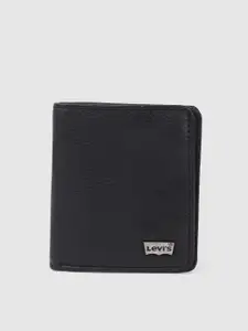 Levis Men Black Leather Two Fold Wallet