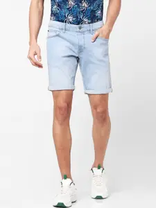 Celio Men Blue Slim Fit Denim Shorts
