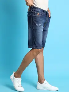 Campus Sutra Men Navy Blue Denim Shorts