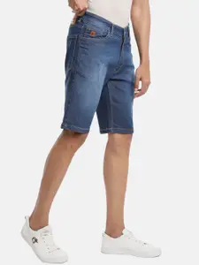 Campus Sutra Men Navy Blue Denim Outdoor Denim Shorts