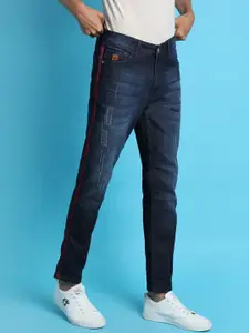 Campus Sutra Men Navy Blue Smart Slim Fit Highly Distressed Light Fade Stretchable Jeans