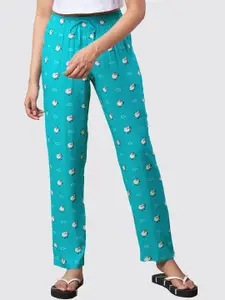 The Souled Store Blue Printed Lounge Pants