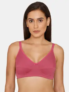 Zivame Pink Solid Non-Padded T-Shirt Bra