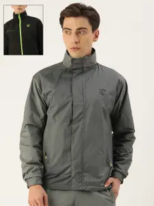 Sports52 wear Men Black Reversible Rain Jacket