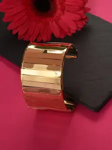 SOHI Women Gold-Toned Cuff Bracelet