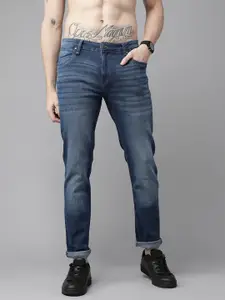 Roadster Men Blue Slim Tapered Fit Heavy Fade Stretchable Jeans