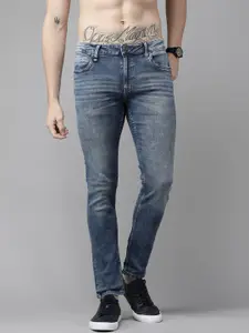 Roadster Men Blue Skinny Fit Heavy Fade Stretchable Jeans