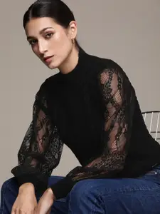 bebe Women Black Pullover