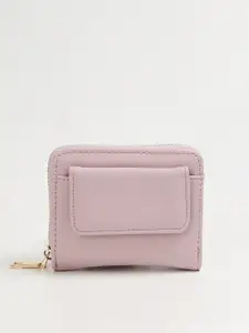 Ginger by Lifestyle Women Purple Zip Around Wallet