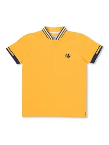 Pepe Jeans Boys Gold-Toned Polo Collar T-shirt