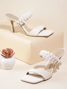CORSICA Woven Design Slim Heel Sandals