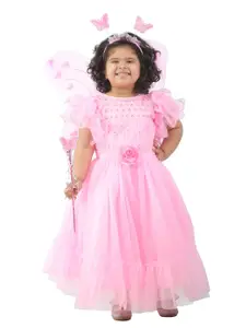 ahhaaaa Pink Embellished Dress