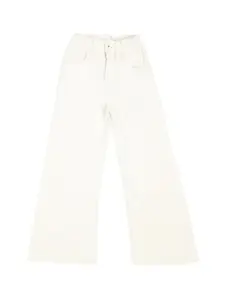 Pepe Jeans Girls White Wide Leg Jeans