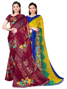 Florence Pack of 2 Printed Pure Georgette Sarees