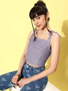 Rare Grey Solid Volume Play Top