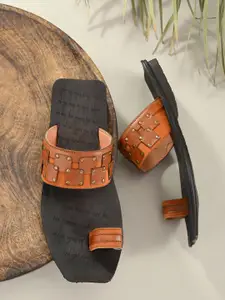 Eego Italy Men Tan Ethnic Comfort Sandals