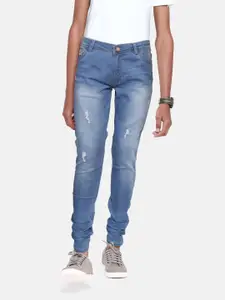 Allen Solly Junior Boys Blue Mildly Distressed Light Fade Stretchable Jeans