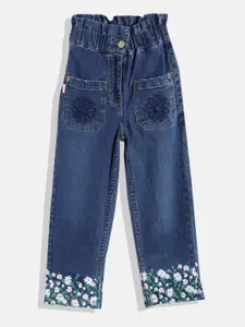 Allen Solly Junior Girls Stretchable Jeans with Printed Detail
