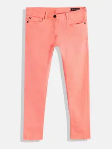 Allen Solly Junior Girls Slim Fit Mid-Rise Stretchable Coloured Jeans