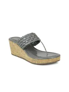 DESIGN CREW Grey Wedge Sandals