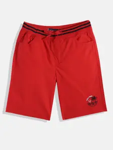 Allen Solly Junior Boys Red Pure Cotton Shorts