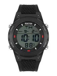 REACTION KENNETH COLE Men Black Dial & Black Straps Digital Watch KRWGP2194302