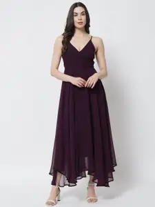 Trend Arrest Purple Georgette Maxi Dress